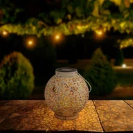 Lampy ogrodowe - Näve Lampa solarna LED 52854, biała, metalowa, 20 cm, IP44, zestaw 2 szt - miniaturka - grafika 1