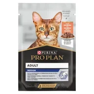 Mokra karma dla kotów - PURINA PRO PLAN Adult Indoor Łosoś w Sosie 85g - mokra karma dla dorosłego kota - miniaturka - grafika 1