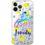 Etui i futerały do telefonów - Etui płynny brokat do Apple IPHONE 13 MINI Disney: Stich 004 oryginalne i oficjalnie licencjonowane, Srebrny - miniaturka - grafika 1