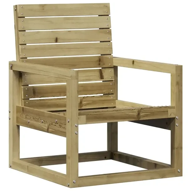 Fotel Ogrodowy z Litego Drewna Sosnowego, 57,5 x 63 x 76 cm, Naturalny