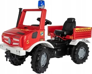 STRAŻ POŻARNA WÓZ STRAŻACKI MERCEDES UNIMOG NA PEDAŁY ROLLY TOYS - Chodziki - miniaturka - grafika 1