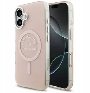 Karl Lagerfeld IML Karl RSG Logo MagSafe Case for iPhone 17 Pink - Etui i futerały do telefonów - miniaturka - grafika 1