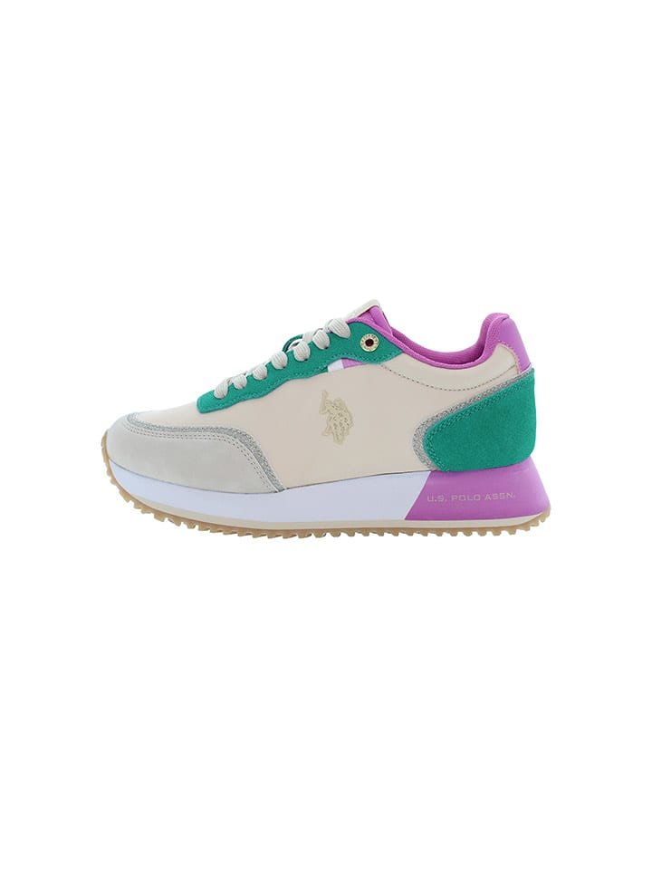 U.S. Polo Assn. Sneakersy w kolorze beżowym ze wzorem