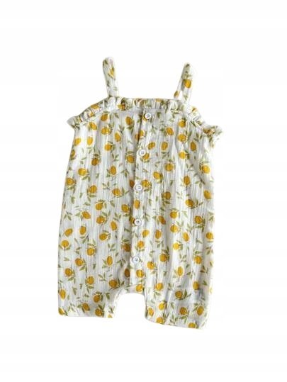 SHEIN KOMBINEZON DZIECIĘCY W CYTRYNY ECRU 86 11GC