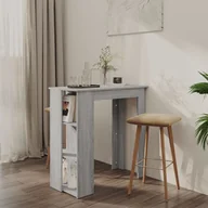 Ławy i stoliki kawowe - shumee shumee Stolik barowy z półkami szary dąb sonoma 102x50x103,5 cm - miniaturka - grafika 1