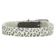 Obroże dla psów - Ecolife HUNTER OBROŻA DLA PSA CONVENIENCE REFLECT GLOW LEOPARD BIAŁA dł 65 szer 2,5cm - miniaturka - grafika 1