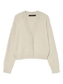 Swetry damskie - Vero Moda Kardigan w kolorze beżowym - miniaturka - grafika 1