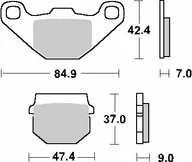 Klocki hamulcowe - Sbs Klocki Hamulcowe Street Ceramic Rs4/vespa/ah/an/ue/ Hurricane/sf/sense - miniaturka - grafika 1