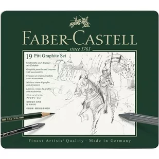 Faber-Castell zestaw ołówków i grafitów Pitt, średni - Kredki, ołówki, pastele i pisaki - miniaturka - grafika 1