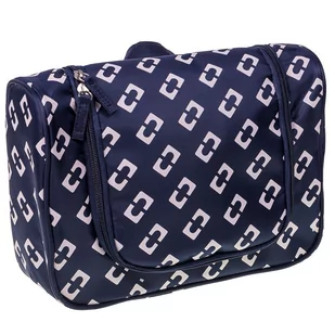 INTER-VION Geometric kosmetyczka organizer Granatowy - Kosmetyczki, organizery i kuferki - miniaturka - grafika 1