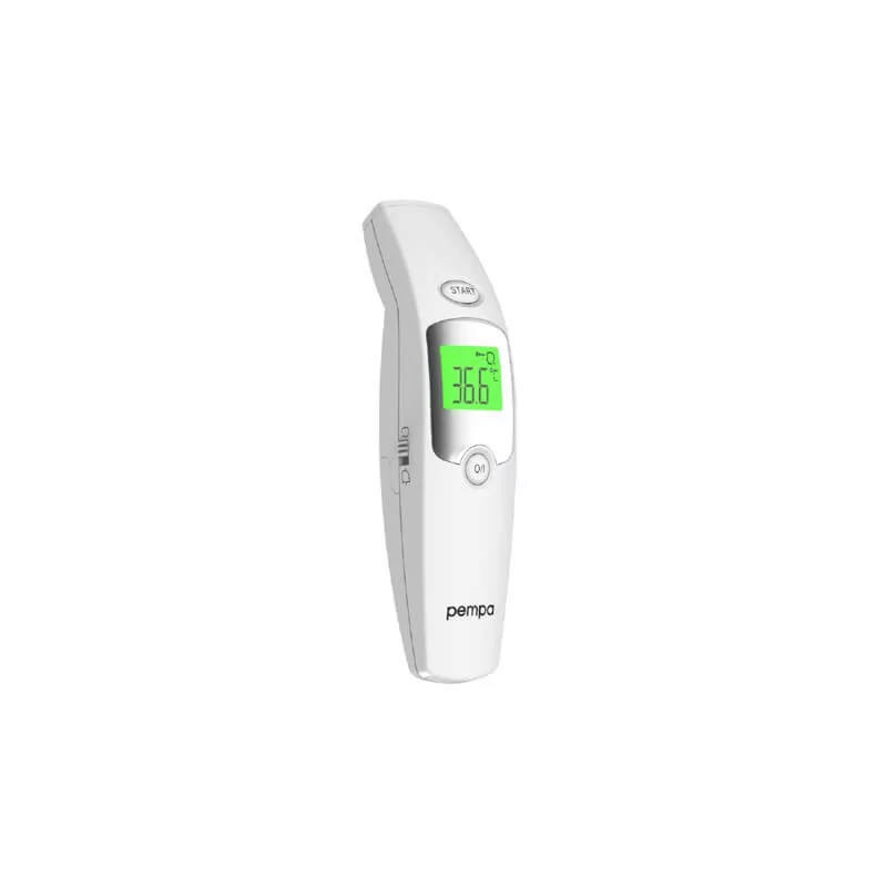 Testowany klinicznie termometr bezdotykowy z funkcją Recall Mode - szybki i precyzyjny pomiar temperatury ciała, obiektów i otoczenia (Pempa T100)