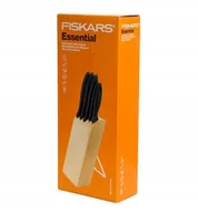 Noże kuchenne - Fiskars Essential Zestaw 5 Noży W Bloku FS-1023782 1110003145901 - miniaturka - grafika 1