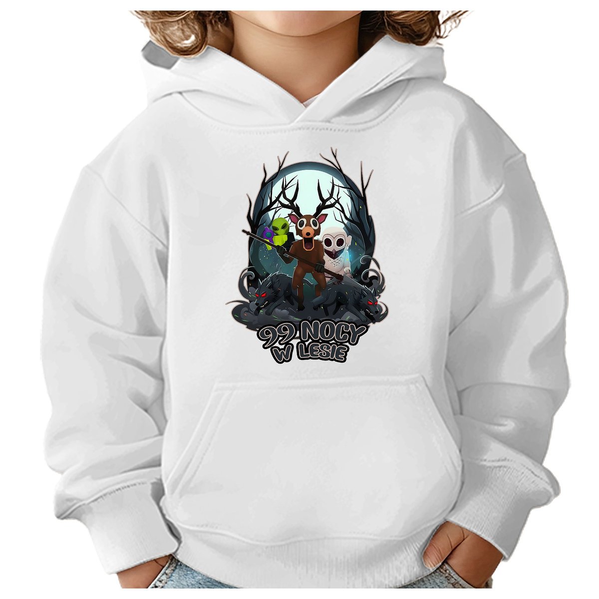 BLUZA DZIECIĘCA Z KAPTUREM 99 NOCY W LESIE ROBLOX 146-152 PREZENT