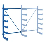 Szafy i regały magazynowe - Regał wspornikowy dodatkowy, jednostronny, 2000 x 1380 x 630 mm, 6 pięter - miniaturka - grafika 1