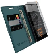 Etui i futerały do telefonów - SUPERO Etui z klapką Business Wallet Case do Motorola Moto Edge 60 Neo/ 50 Neo, zielone - miniaturka - grafika 1