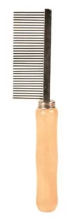 Trixie 2391 Grzebień średniogęsty 18cm z drewnianą rączką TX-2391 - Szczotki i furminatory - miniaturka - grafika 1