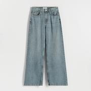 Spodnie damskie - Reserved - Jeansy wide leg - Niebieski - miniaturka - grafika 1