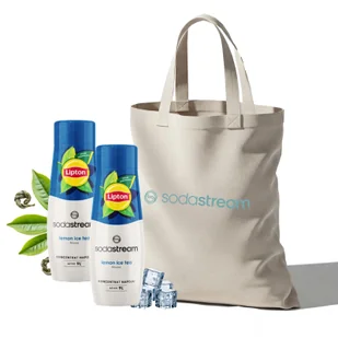 Zestaw Syrop SodaStream Lipton Ice Tea Lemon 2x440 ml + Torba - Syropy i koncentraty owocowe - miniaturka - grafika 1