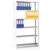 Szafy i regały magazynowe - META Regał na segregatory COMPACT, ocynk, 7 półek, 2200x1000x300 mm, dodatkowy 141008 - miniaturka - grafika 1