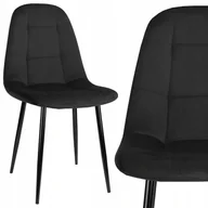 Krzesła - Krzesło Nowoczesne Pikowane Welurowe Do Salonu Jadalni Tapicerowane Loft - miniaturka - grafika 1