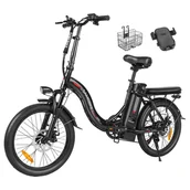 Rowery elektryczne - SAMEBIKE CY20 Folding Electric Bike  20*2 35-inch Spoke Wheel  350W Motor  36V 12Ah Battery  32km/h Max Speed  80km Max Range - miniaturka - grafika 1