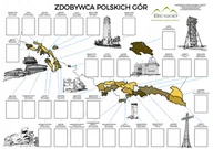 Mapy i plansze edukacyjne - Mapa plakat góry zdobywca polskich gór korona odznaka turystyczny prezent - miniaturka - grafika 1