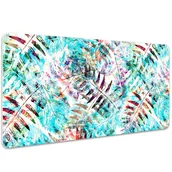 Podkładki na biurko - Mata ochronna z nadrukiem Odciski liści 100x50 cm, Dywanomat - miniaturka - grafika 1