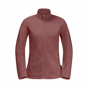 Damska bluza polarowa Jack Wolfskin TAUNUS FZ W mineral red - L - Bluzy damskie - miniaturka - grafika 1