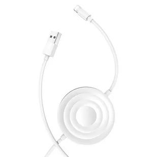 USAMS USAMS Ładowarka indukcyjna 10W z kablem lightning Biała CC96WH02 - Ładowarki do telefonów - miniaturka - grafika 1