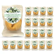 Desery dla dzieci - Zestaw ciasteczek z wróżbą z naklejką okrągłą "Witamy na ślubie 3" 40 sztuk - miniaturka - grafika 1