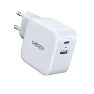 Ładowarki do telefonów - Choetech Choetech szybka ładowarka sieciowa QC PD 38W 5A USB Typ C + USB-A biały (PD5002-EU) PD5002-EU - miniaturka - grafika 1