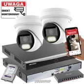 Zestawy do monitoringu - Zestaw 2 kamery Hikvision DS-2CD2H43G2-LIZS2U(2.8-12mm) 4MPX MotoZoom Smart Hybrid Light Acusense - miniaturka - grafika 1