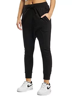 Spodnie damskie - Urban Classics Damskie spodnie sportowe Light Fleece Sarouel Pant, czarny (czarny 7), M - grafika 1