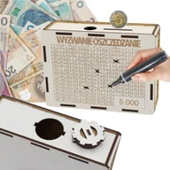 Skarbonki - SKARBONKA WYKREŚLANA PREZENT CEL 5000 PERSONALIZACJA WYZWANIE OSZCZĘDZANIE - miniaturka - grafika 1
