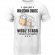 Koszulki męskie - KOSZULKA JAM JEST OWCE WÓDZ PREZENT MIŁOŚNIK - miniaturka - grafika 1