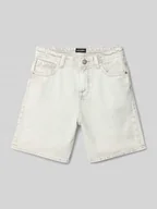 Spodnie i spodenki dla chłopców - Szorty jeansowe o luźnym kroju z wpuszczanymi kieszeniami model ‘TONY’ - miniaturka - grafika 1