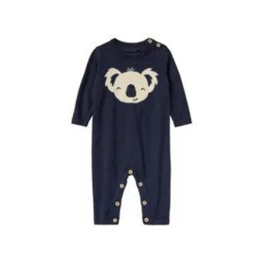 KOMBINEZON DLA NIEMOWLĄT KOALA ROZMIAR 74 6-9 MIESIĄCE GRANAT