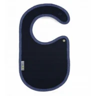 Śliniaki i fartuszki - ClickBibs Śliniaczek ClickBibs granatowy z lamówką granatową w białe kropki b2b-2947-0 - miniaturka - grafika 1