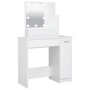 Lumarko Toaletka z oświetleniem LED, biała, 86,5x35x136 cm - Toaletki - miniaturka - grafika 3