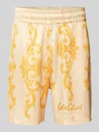 Spodenki męskie - Szorty z dzianiny dresowej o kroju regular fit ze wzorem na całej powierzchni - miniaturka - grafika 1