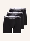 Majtki damskie - Calvin Klein Bokserki Microfiber Stretch, 3 Szt. schwarz - miniaturka - grafika 1