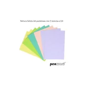 Dekoratorstwo - Tektura Falista A4 Pastelowa Mix 5 Kolorów A'10 Penword - miniaturka - grafika 1