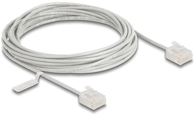 Delock RJ45 Kabel sieciowy Cat.6 UTP Ultra Slim 5 m szary z krótkimi wtykami