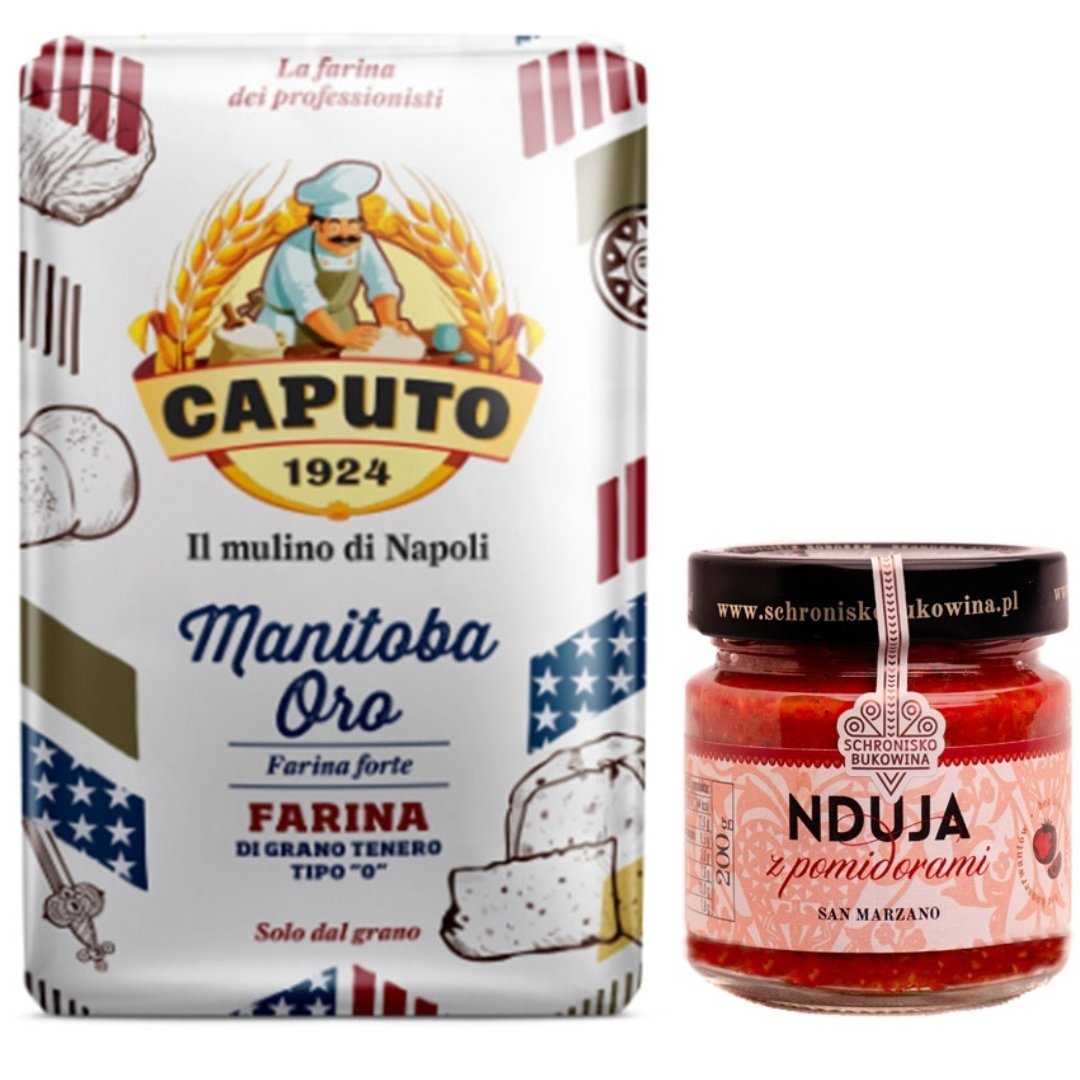 Zestaw mąka Caputo 5 kg + Nduja Schronisko Bukowina