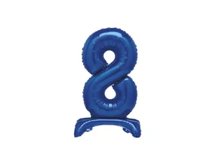 Balon foliowy stojący cyfra 8 niebieski - 76 cm - 1szt. - Balony i akcesoria - miniaturka - grafika 1