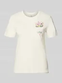 Koszulki i topy damskie - krój regular fit t-shirt z czystej bawełny ekologicznej model 'POLLY' - miniaturka - grafika 1