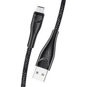 Kable USB - USAMS Kabel pleciony U41 microUSB 3m 2A czarny - miniaturka - grafika 1