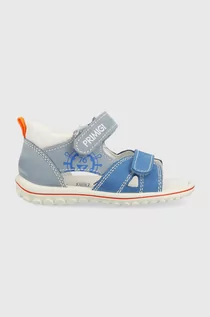 Buty dla chłopców - Primigi sandały skórzane dziecięce kolor niebieski - grafika 1