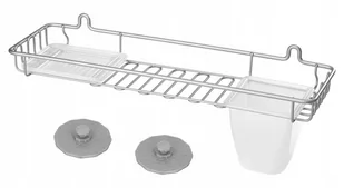 Metaltex Artic regał z powłoką polyt herm Frost/EasyFix/zawieszenie MT402716141 - Półki łazienkowe - miniaturka - grafika 1