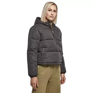 Urban Classics Damska kurtka puchowa Pull Over, czarny, S - Kurtki damskie - miniaturka - grafika 1